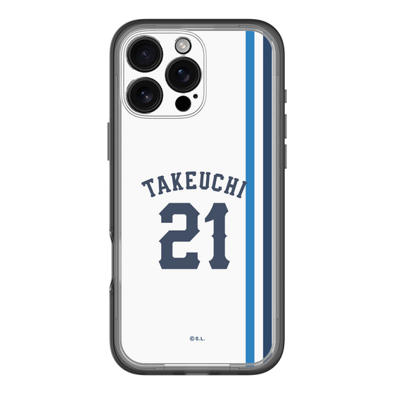 スリムプロテクションプレミアムケース［ 埼玉西武ライオンズ- #21 TAKEUCHI - ホーム ］