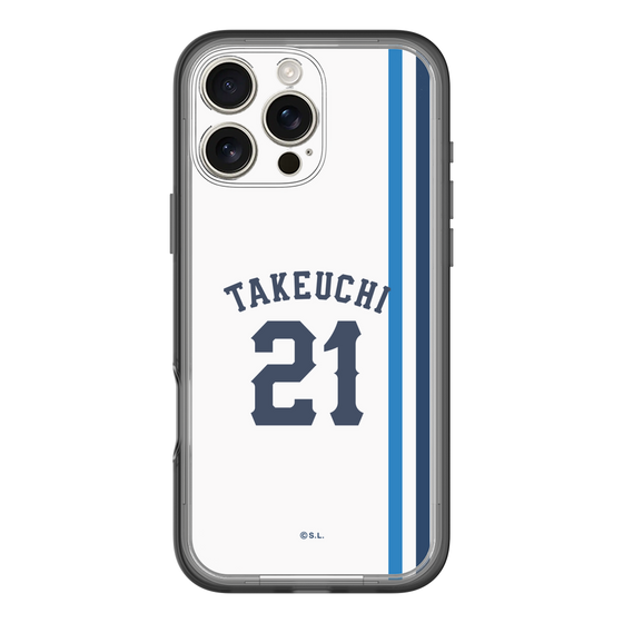 スリムプロテクションプレミアムケース［ 埼玉西武ライオンズ- #21 TAKEUCHI - ホーム ］