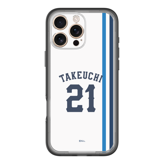 スリムプロテクションプレミアムケース［ 埼玉西武ライオンズ- #21 TAKEUCHI - ホーム ］