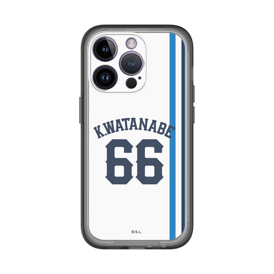 スリムプロテクションプレミアムケース［ 埼玉西武ライオンズ- #66 WATANABE - ホーム ］