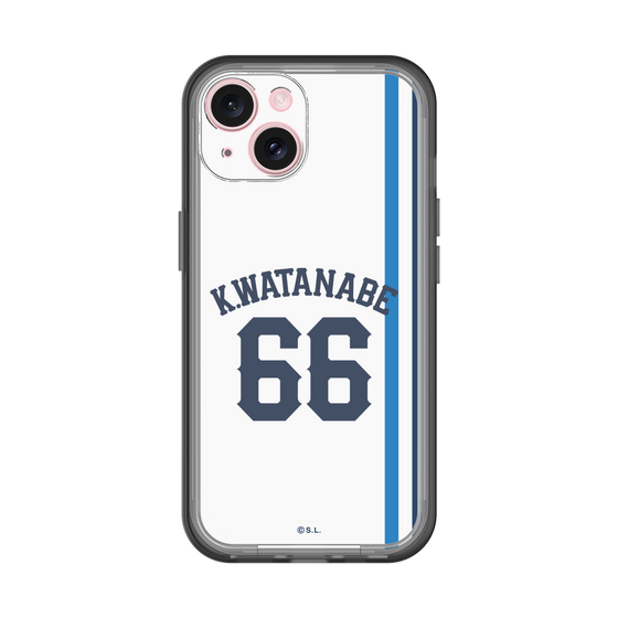 スリムプロテクションプレミアムケース［ 埼玉西武ライオンズ- #66 WATANABE - ホーム ］