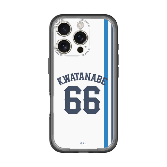 スリムプロテクションプレミアムケース［ 埼玉西武ライオンズ- #66 WATANABE - ホーム ］