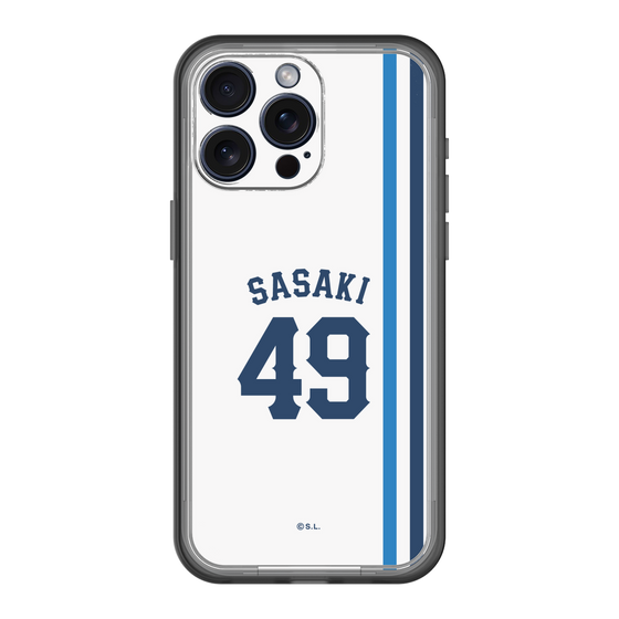 スリムプロテクションプレミアムケース［ 埼玉西武ライオンズ- #49 SASAKI - ホーム ］