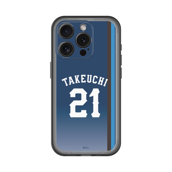 スリムプロテクションプレミアムケース［ 埼玉西武ライオンズ- #21 TAKEUCHI - ビジター ］