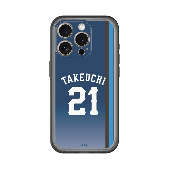スリムプロテクションプレミアムケース［ 埼玉西武ライオンズ- #21 TAKEUCHI - ビジター ］