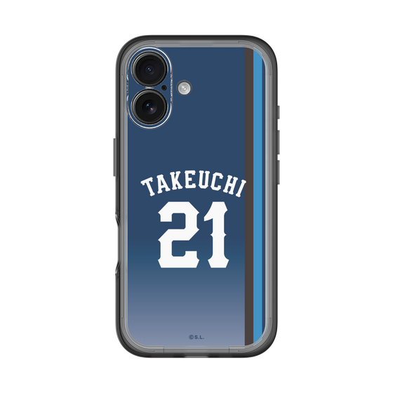 スリムプロテクションプレミアムケース［ 埼玉西武ライオンズ- #21 TAKEUCHI - ビジター ］