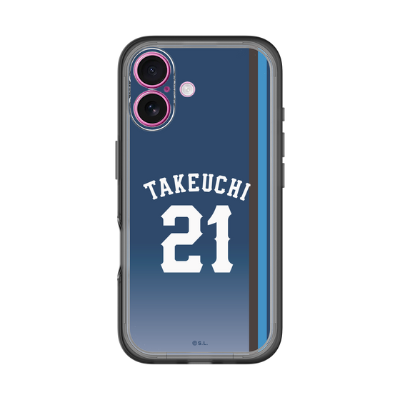 スリムプロテクションプレミアムケース［ 埼玉西武ライオンズ- #21 TAKEUCHI - ビジター ］