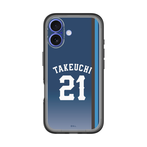 スリムプロテクションプレミアムケース［ 埼玉西武ライオンズ- #21 TAKEUCHI - ビジター ］