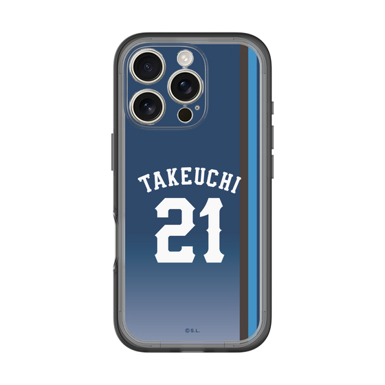 スリムプロテクションプレミアムケース［ 埼玉西武ライオンズ- #21 TAKEUCHI - ビジター ］