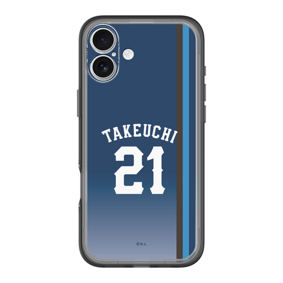 スリムプロテクションプレミアムケース［ 埼玉西武ライオンズ- #21 TAKEUCHI - ビジター ］