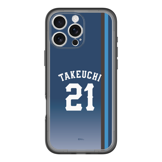 スリムプロテクションプレミアムケース［ 埼玉西武ライオンズ- #21 TAKEUCHI - ビジター ］