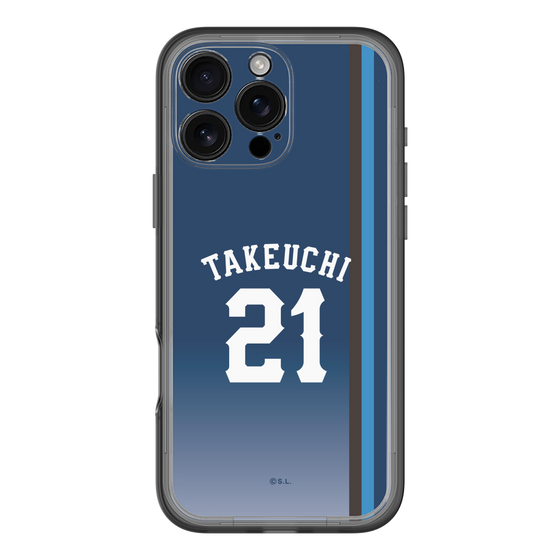 スリムプロテクションプレミアムケース［ 埼玉西武ライオンズ- #21 TAKEUCHI - ビジター ］