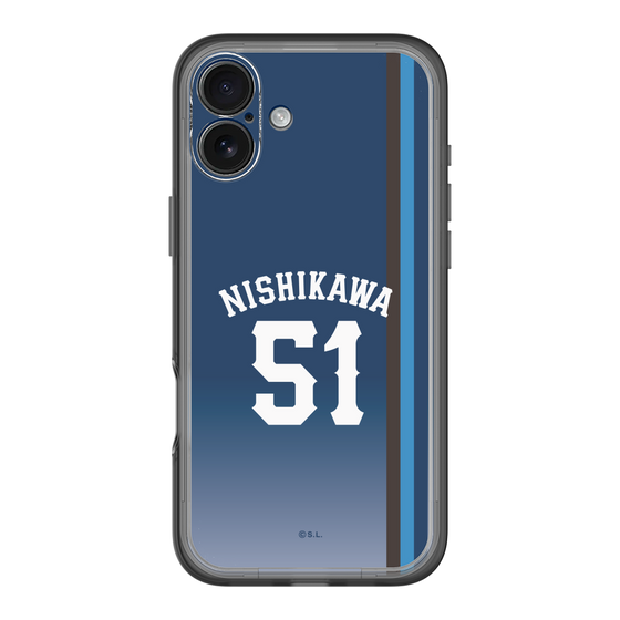 スリムプロテクションプレミアムケース［ 埼玉西武ライオンズ- #51 NISHIKAWA - ビジター ］