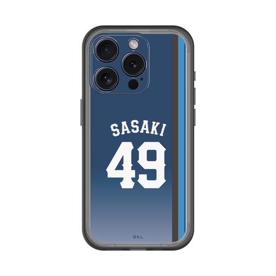 スリムプロテクションプレミアムケース［ 埼玉西武ライオンズ- #49 SASAKI - ビジター ］