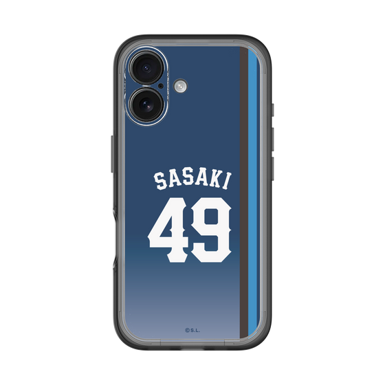 スリムプロテクションプレミアムケース［ 埼玉西武ライオンズ- #49 SASAKI - ビジター ］