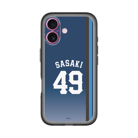 スリムプロテクションプレミアムケース［ 埼玉西武ライオンズ- #49 SASAKI - ビジター ］