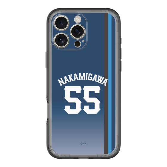 スリムプロテクションプレミアムケース［ 埼玉西武ライオンズ- #55 NAKAMIGAWA - ビジター ］