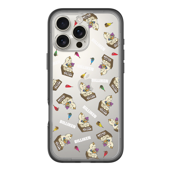 スリムプロテクションプレミアムケース［ クシニョロ - ビリケンとベビニョロ - 総柄 ］