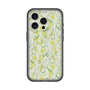 スリムプロテクションプレミアムケース［ 日比谷花壇 - DelicateGeometry - ライトグリーン ］