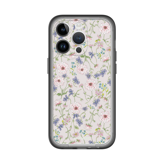 スリムプロテクションプレミアムケース［ 日比谷花壇 - FloralSymphony - ベージュ ］