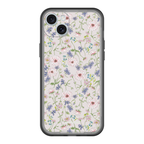 スリムプロテクションプレミアムケース［ 日比谷花壇 - FloralSymphony - ベージュ ］