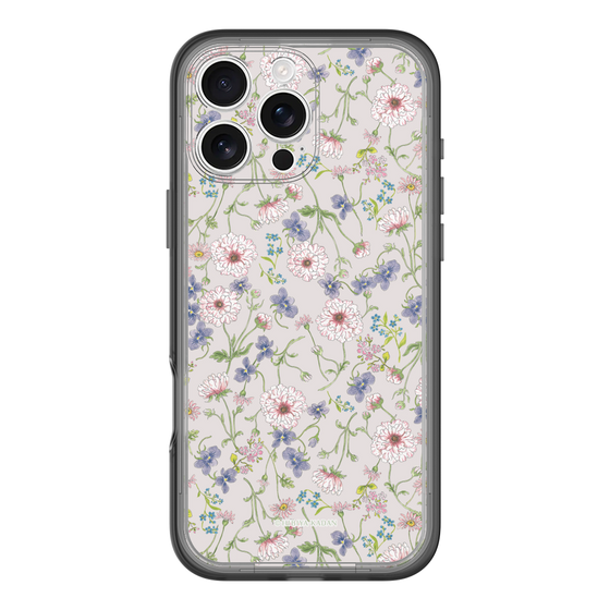 スリムプロテクションプレミアムケース［ 日比谷花壇 - FloralSymphony - ベージュ ］