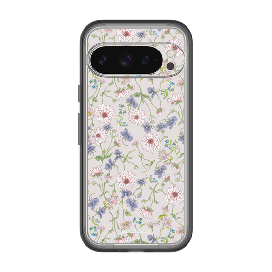 スリムプロテクションプレミアムケース［ 日比谷花壇 - FloralSymphony - ベージュ ］