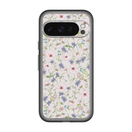 スリムプロテクションプレミアムケース［ 日比谷花壇 - FloralSymphony - ベージュ ］