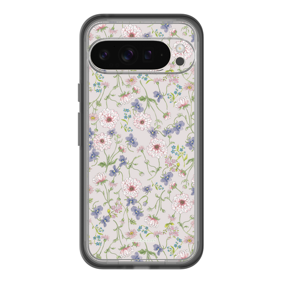 スリムプロテクションプレミアムケース［ 日比谷花壇 - FloralSymphony - ベージュ ］