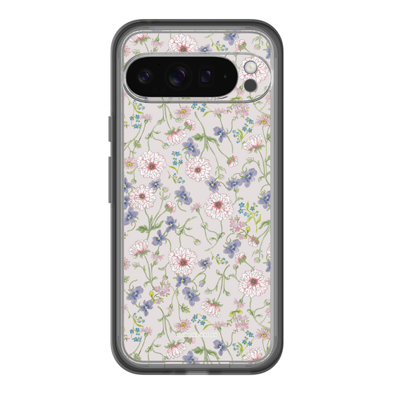 スリムプロテクションプレミアムケース［ 日比谷花壇 - FloralSymphony - ベージュ ］