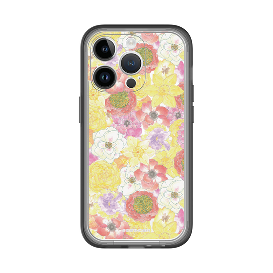 スリムプロテクションプレミアムケース［ 日比谷花壇 - HarmonyinBloom - イエロー ］