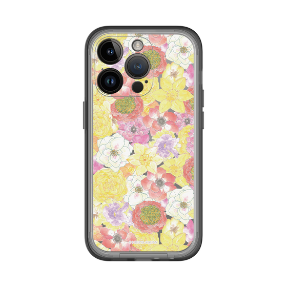スリムプロテクションプレミアムケース［ 日比谷花壇 - HarmonyinBloom - イエロー ］