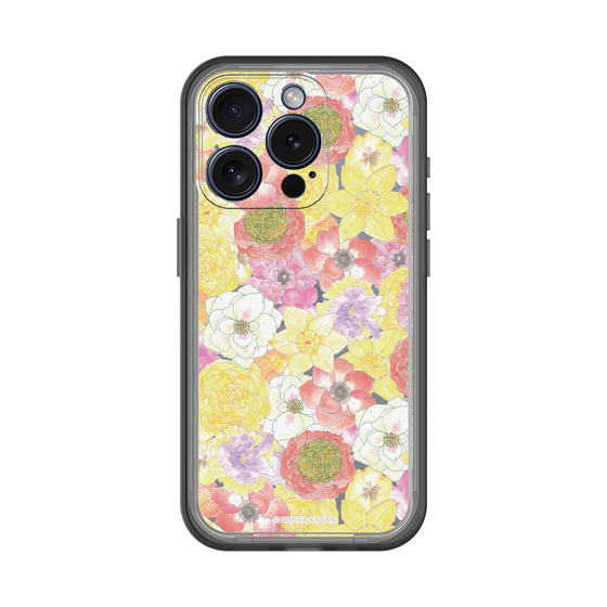 スリムプロテクションプレミアムケース［ 日比谷花壇 - HarmonyinBloom - イエロー ］