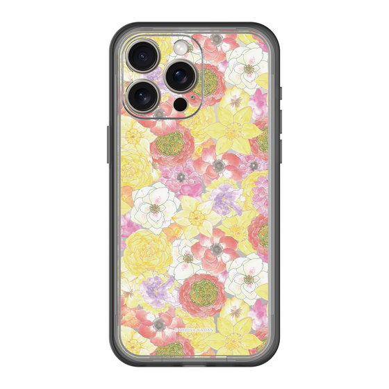 スリムプロテクションプレミアムケース［ 日比谷花壇 - HarmonyinBloom - イエロー ］