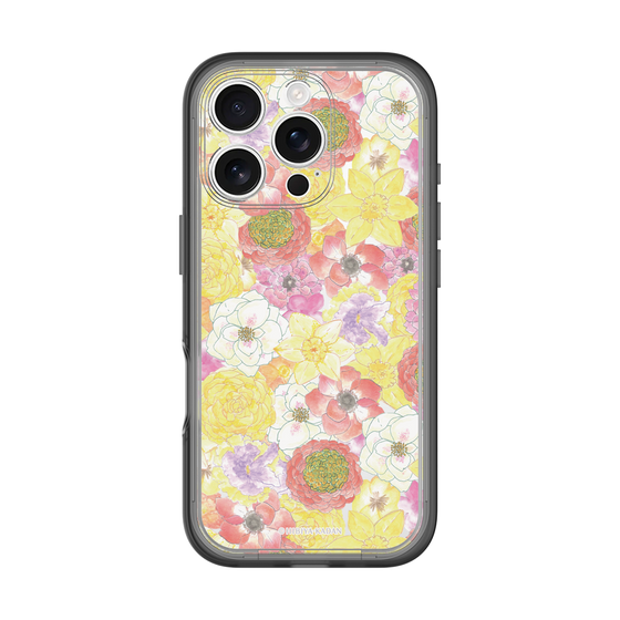 スリムプロテクションプレミアムケース［ 日比谷花壇 - HarmonyinBloom - イエロー ］