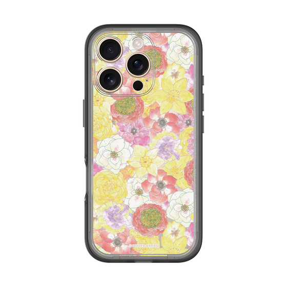 スリムプロテクションプレミアムケース［ 日比谷花壇 - HarmonyinBloom - イエロー ］