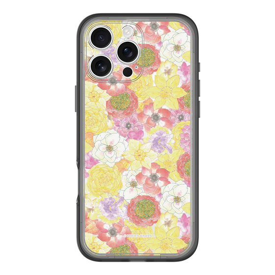 スリムプロテクションプレミアムケース［ 日比谷花壇 - HarmonyinBloom - イエロー ］