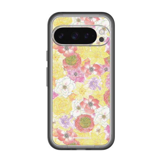 スリムプロテクションプレミアムケース［ 日比谷花壇 - HarmonyinBloom - イエロー ］