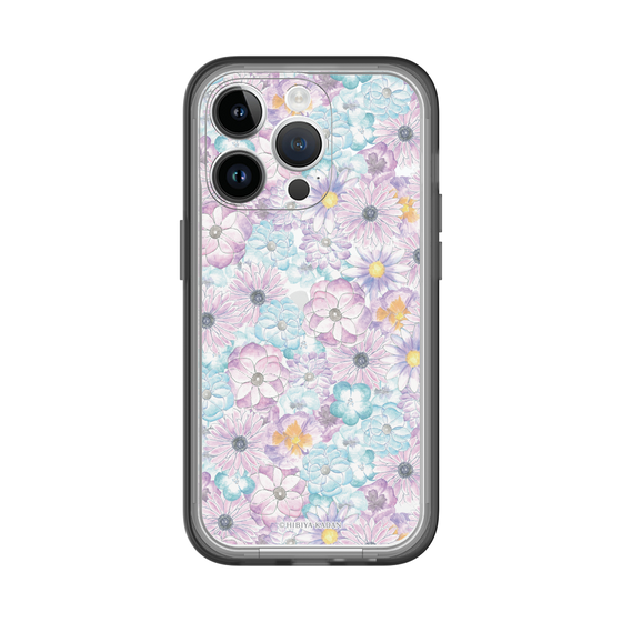 スリムプロテクションプレミアムケース［ 日比谷花壇 - HarmonyinBloom - パープル ］