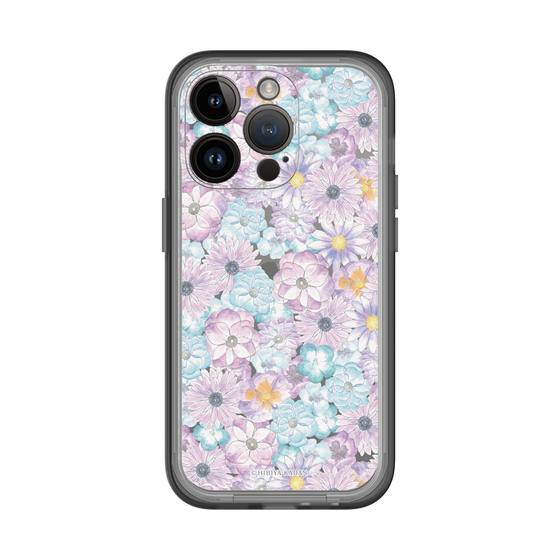 スリムプロテクションプレミアムケース［ 日比谷花壇 - HarmonyinBloom - パープル ］