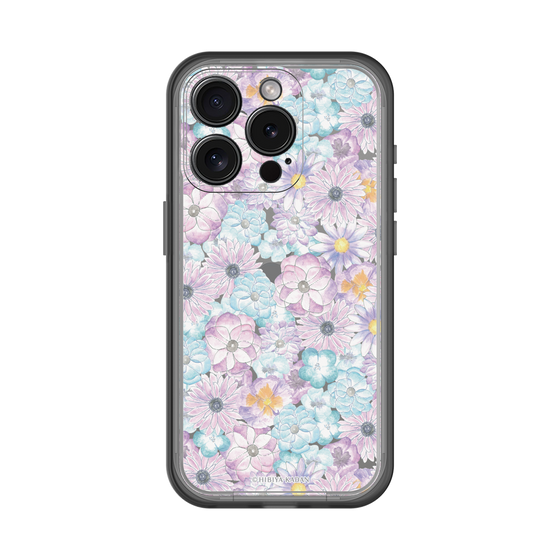 スリムプロテクションプレミアムケース［ 日比谷花壇 - HarmonyinBloom - パープル ］