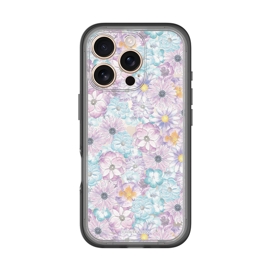 スリムプロテクションプレミアムケース［ 日比谷花壇 - HarmonyinBloom - パープル ］