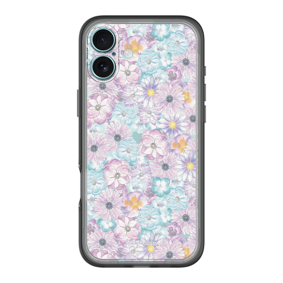 スリムプロテクションプレミアムケース［ 日比谷花壇 - HarmonyinBloom - パープル ］