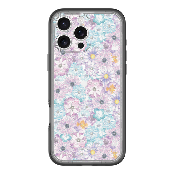 スリムプロテクションプレミアムケース［ 日比谷花壇 - HarmonyinBloom - パープル ］