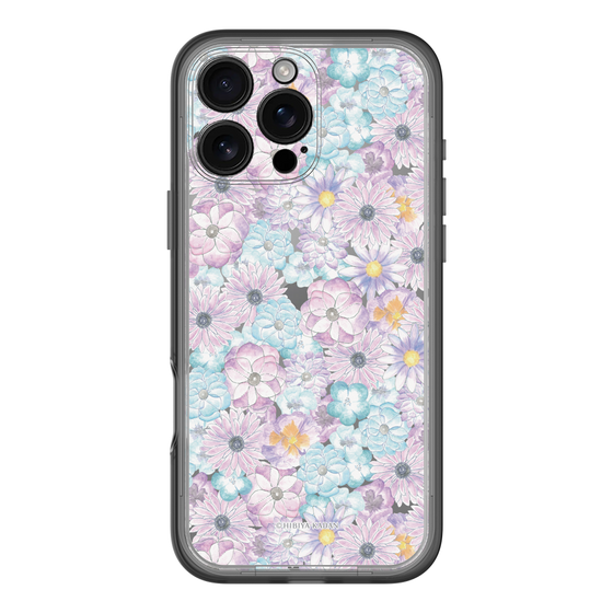 スリムプロテクションプレミアムケース［ 日比谷花壇 - HarmonyinBloom - パープル ］