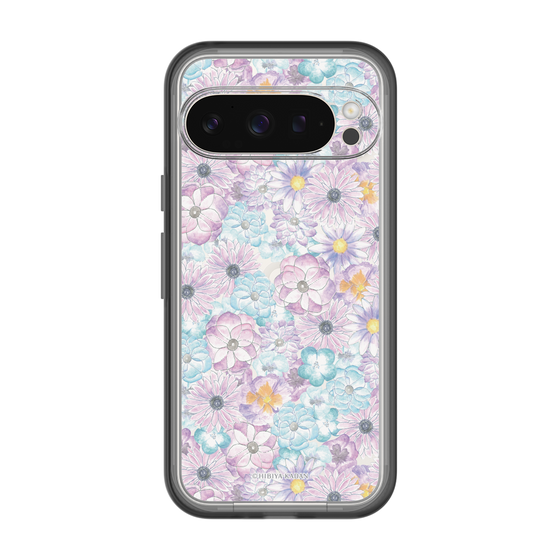 スリムプロテクションプレミアムケース［ 日比谷花壇 - HarmonyinBloom - パープル ］