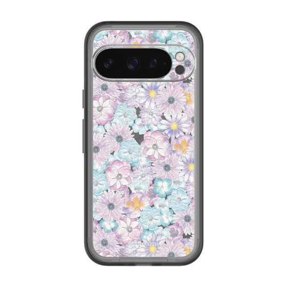 スリムプロテクションプレミアムケース［ 日比谷花壇 - HarmonyinBloom - パープル ］