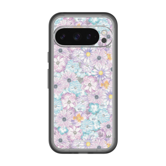 スリムプロテクションプレミアムケース［ 日比谷花壇 - HarmonyinBloom - パープル ］