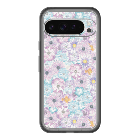 スリムプロテクションプレミアムケース［ 日比谷花壇 - HarmonyinBloom - パープル ］