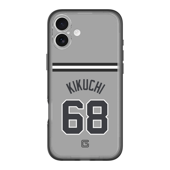 スリムプロテクションプレミアムケース［ 読売ジャイアンツ - #68 KIKUCHI - ビジター ］